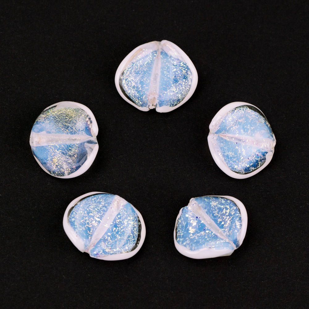 Seashell Beads - Ghost - Handmade Glass Beads - Unicorne Beads