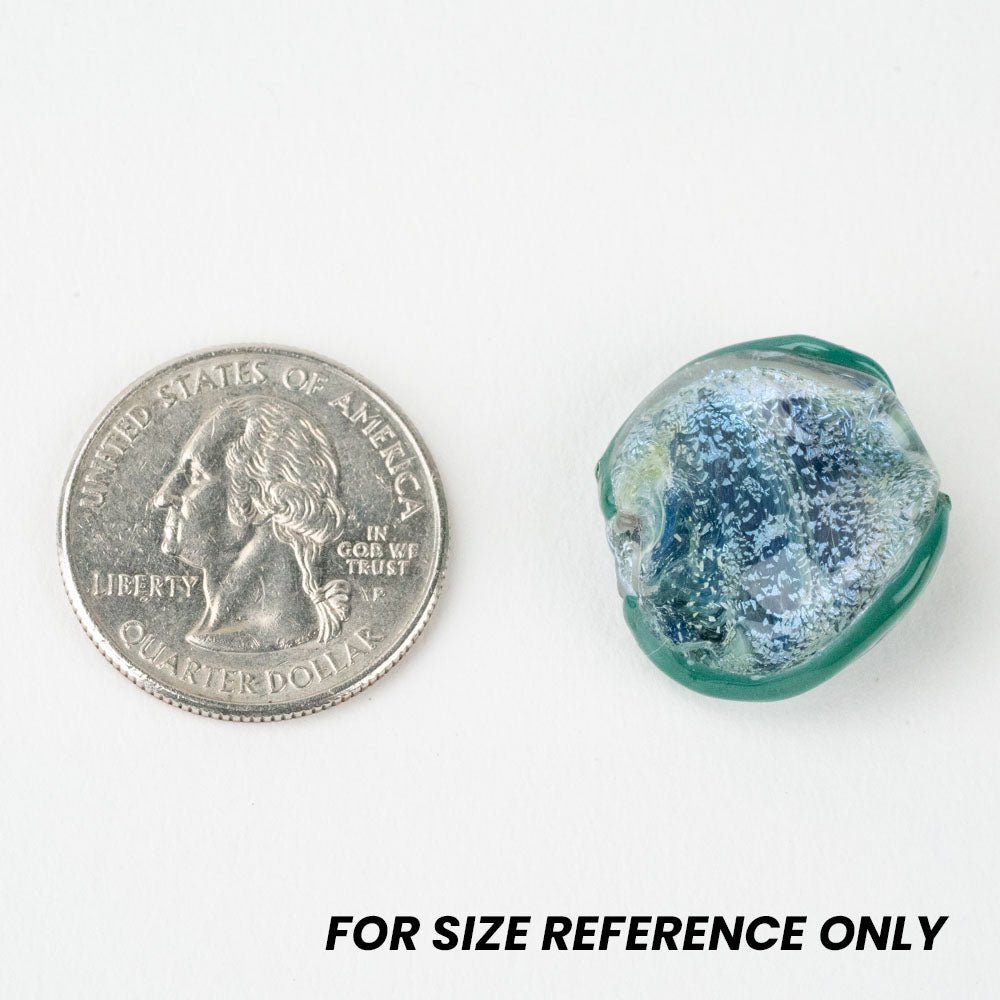 Seashell Beads - Waterlilys - Handmade Glass Beads - Unicorne Beads