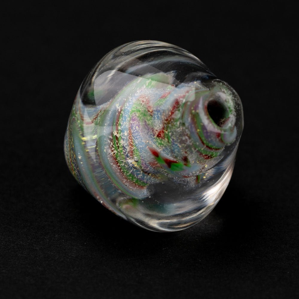 Spinner - Blue Green Swirls - Handmade Glass Beads - Unicorne Beads