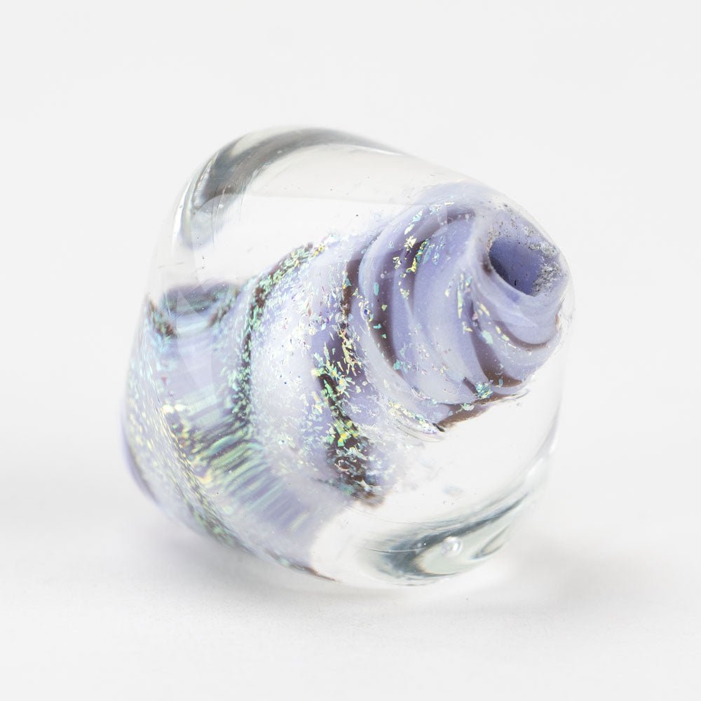 Spinner - Lavender Swirls - Handmade Glass Beads - Unicorne Beads