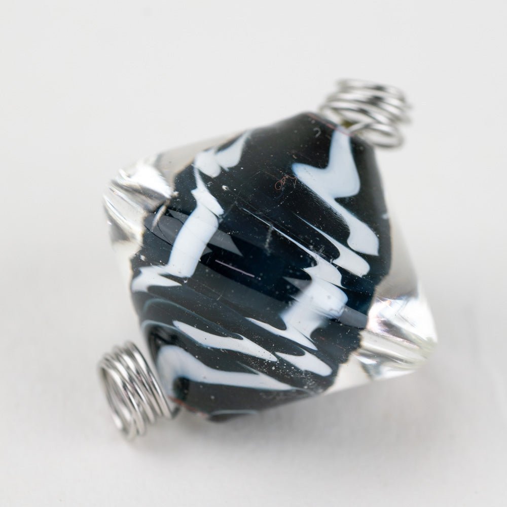 Spinner - Obsidian Wave - Handmade Glass Beads - Unicorne Beads
