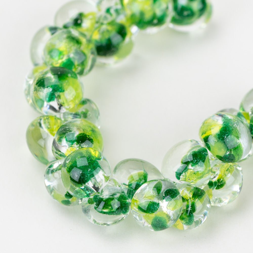 Teardrop Beads - Alocasia - Handmade Glass Beads - Unicorne Beads