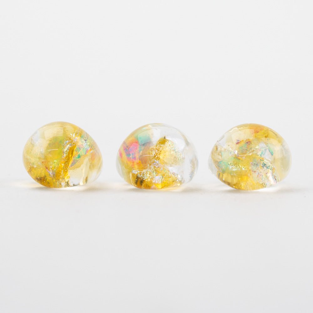Teardrop Beads - Golden Nectar - Handmade Glass Beads - Unicorne Beads
