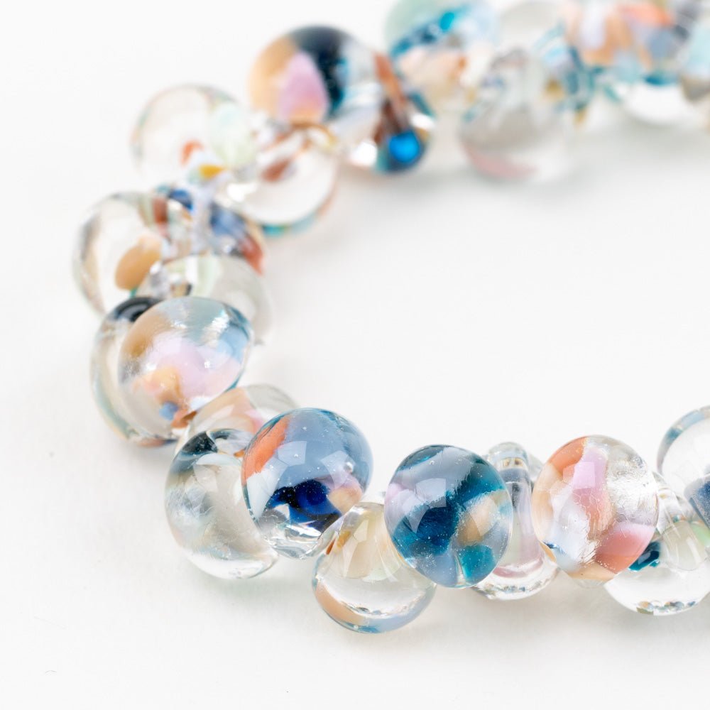 Teardrop Beads - Impressionist Shore - Handmade Glass Beads - Unicorne Beads