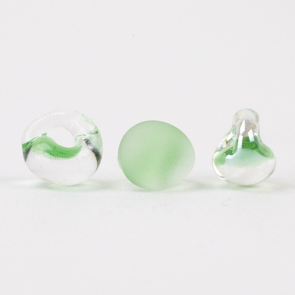 Teardrop Beads - Mix - Hunter's Glen - Handmade Glass Beads - Unicorne Beads