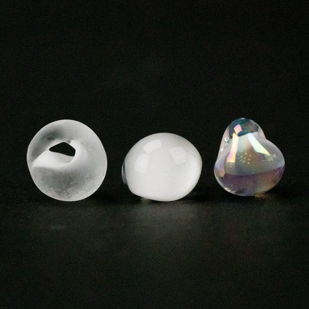 Teardrop Beads - Mix - Marshmallow - Handmade Glass Beads - Unicorne Beads