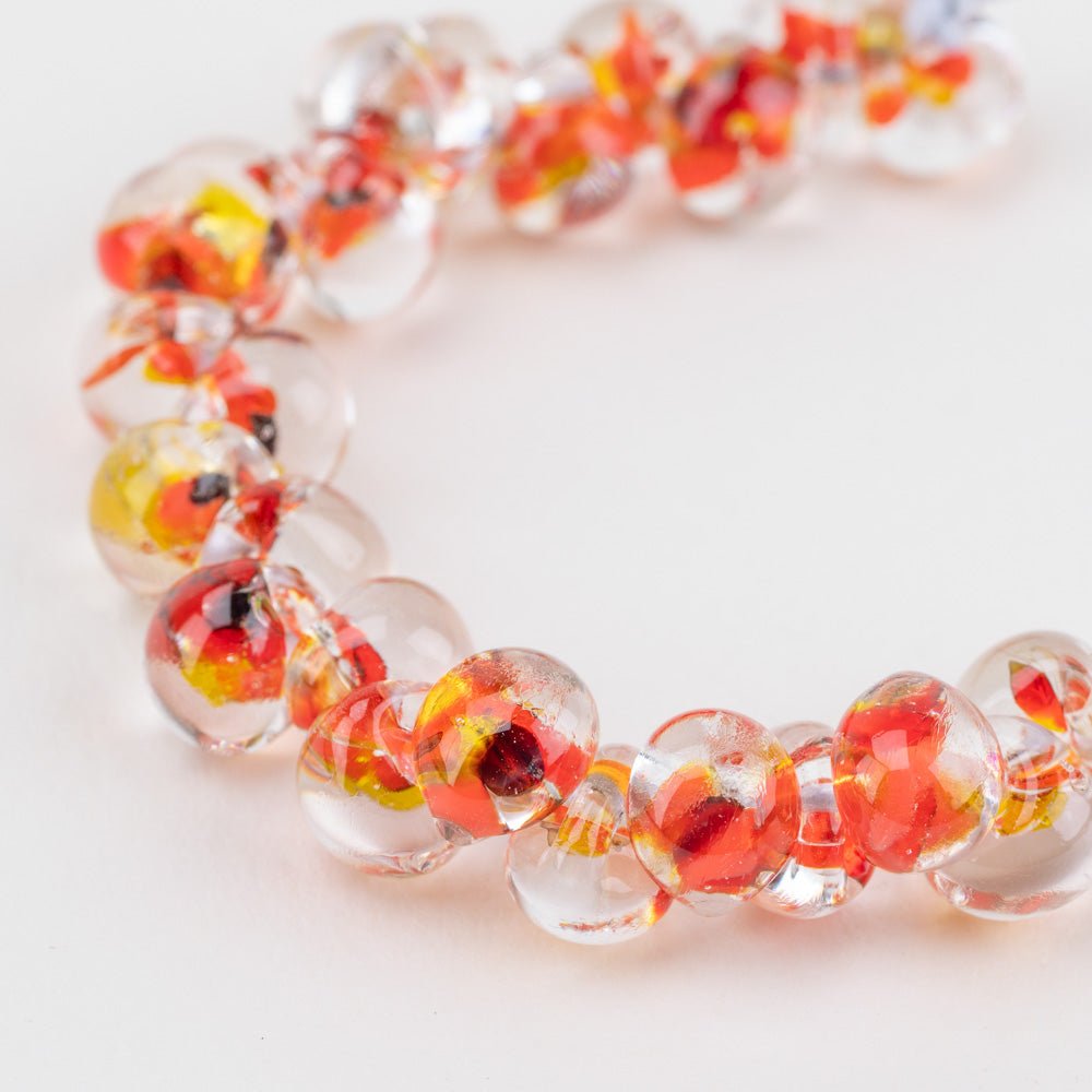 Teardrop Beads - Molten Pop - Handmade Glass Beads - Unicorne Beads