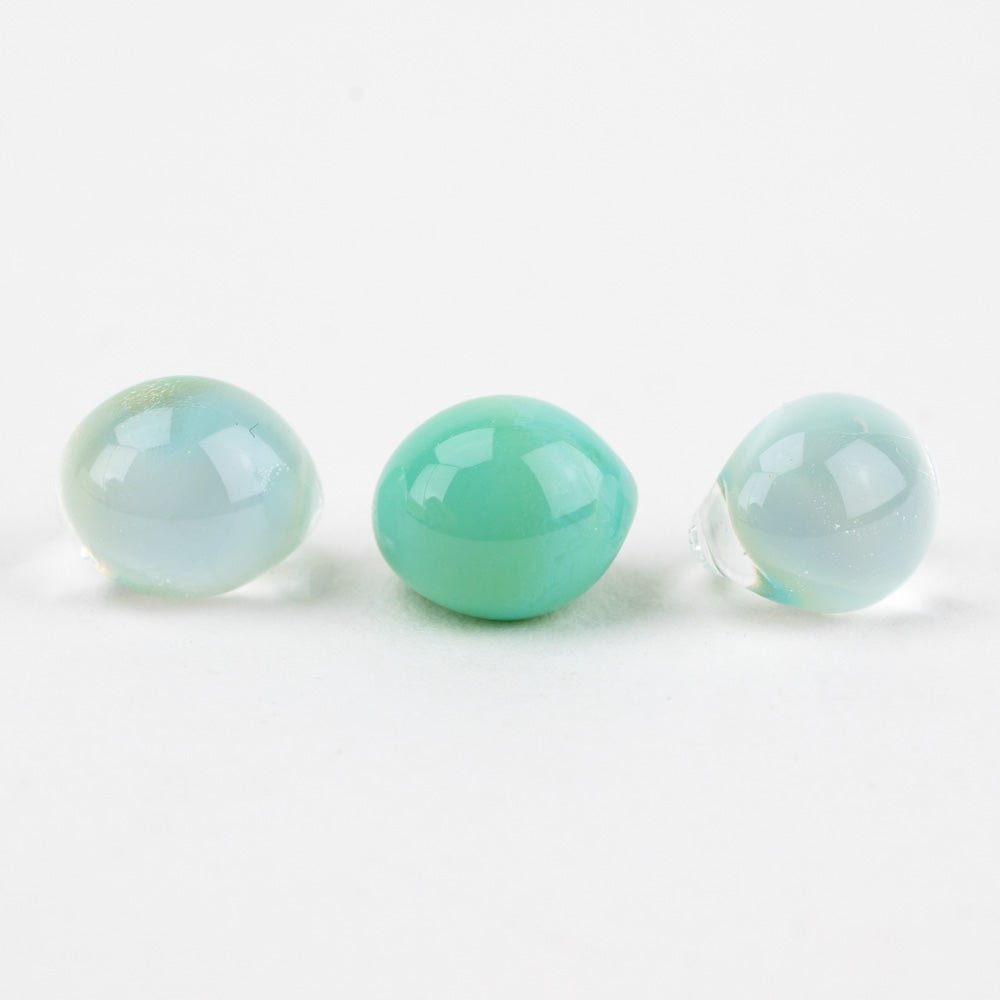 Teardrop Beads - Seafoam Mint - Handmade Glass Beads - Unicorne Beads