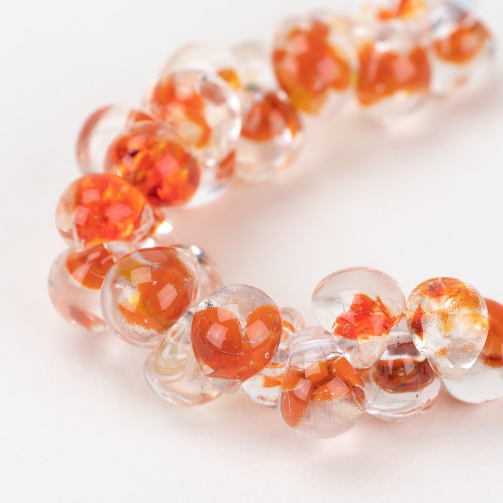 Teardrop Beads - Tangie - Handmade Glass Beads - Unicorne Beads