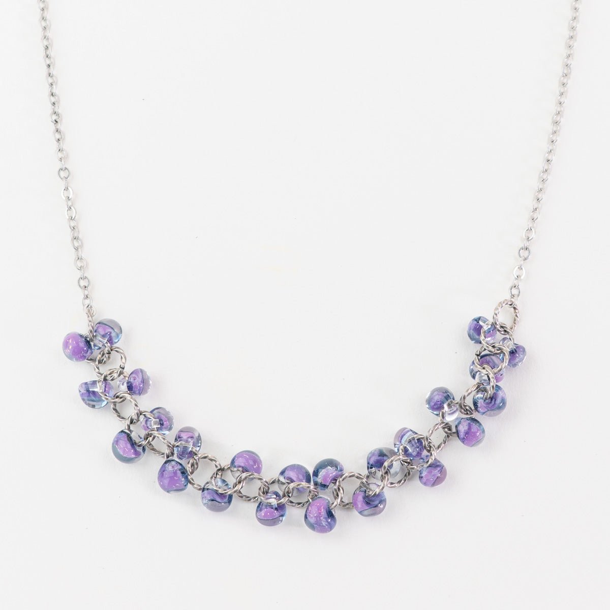 Teardrop cluster necklace DIY kit in the Twilight color palette