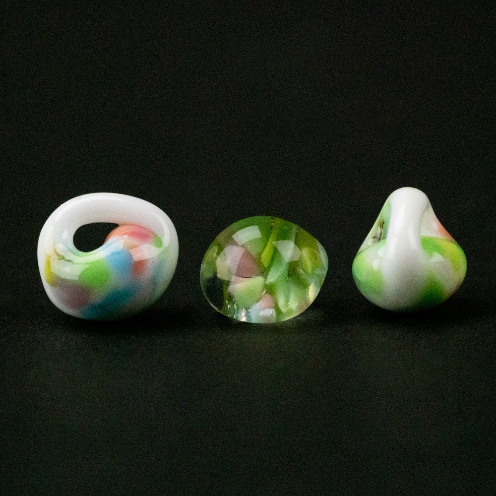 Teardrop - Exotic Mix Series - Peony - Handmade Glass Beads - Unicorne Beads