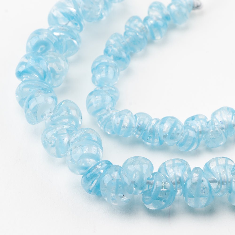 Teardrop Grouping - Baby Blue (2 Strands) - Handmade Glass Beads - Unicorne Beads