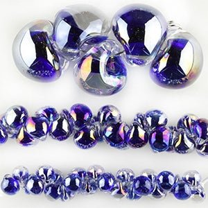 Teardrop Grouping - Circus Bubbles (3 Strands) - Handmade Glass Beads - Unicorne Beads