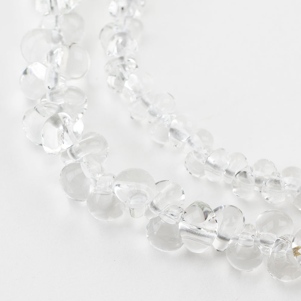 Teardrop Grouping - Clear Glass (2 Strands) - Handmade Glass Beads - Unicorne Beads