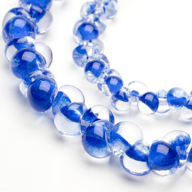 Teardrop Grouping - Cobalt (2 Strands) - Handmade Glass Beads - Unicorne Beads