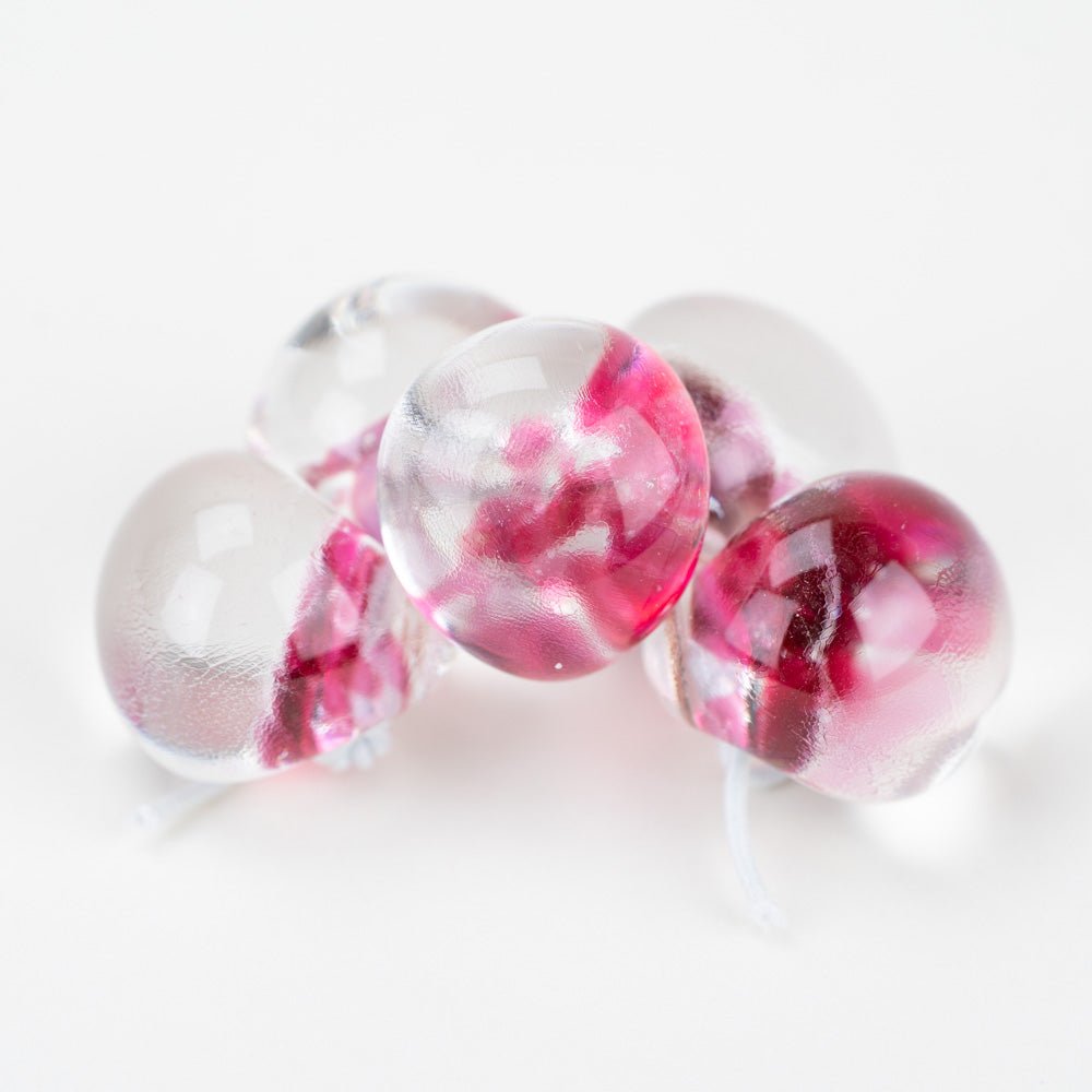 Teardrop - Jumbo - Berry Blossom - Handmade Glass Beads - Unicorne Beads