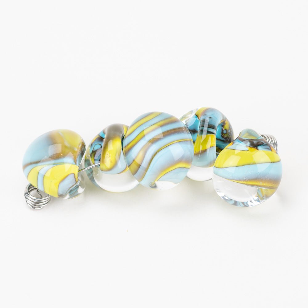 Teardrop - Jumbo - Blue Bird - Handmade Glass Beads - Unicorne Beads