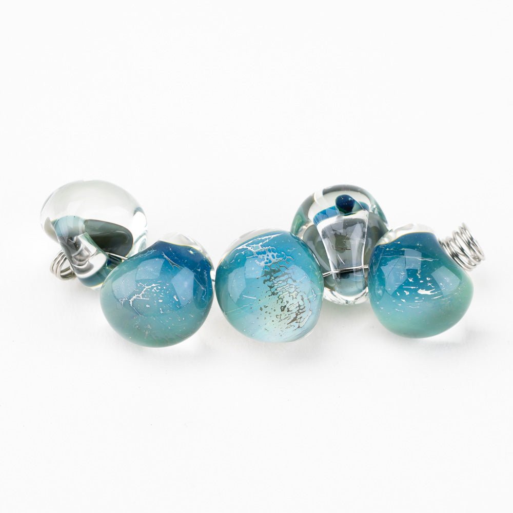 Teardrop - Jumbo - Blue Ocean - Handmade Glass Beads - Unicorne Beads