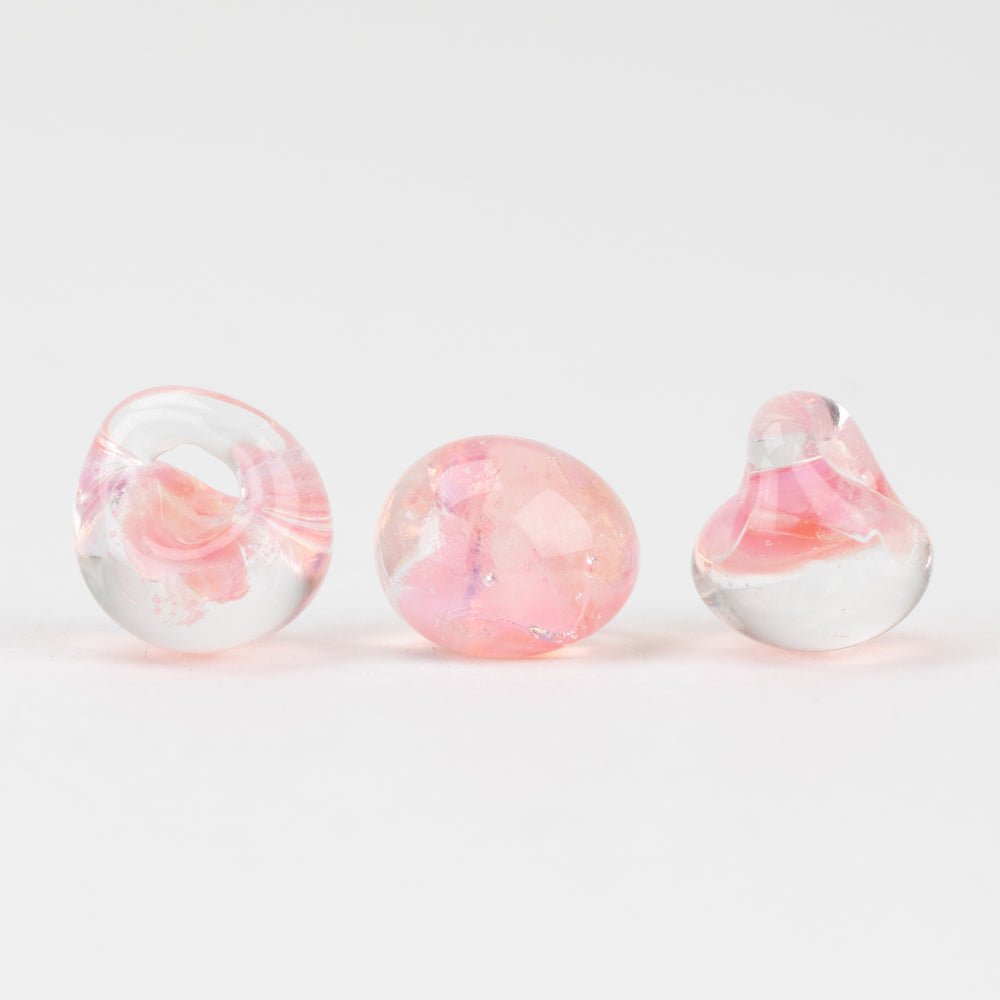 Teardrop - Jumbo - Garden Rose - Handmade Glass Beads - Unicorne Beads