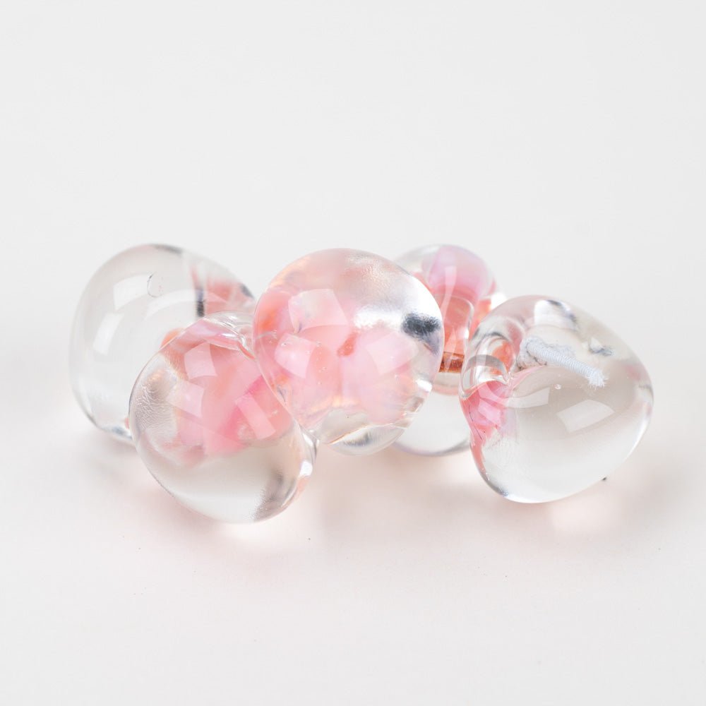 Teardrop - Jumbo - Garden Rose - Handmade Glass Beads - Unicorne Beads