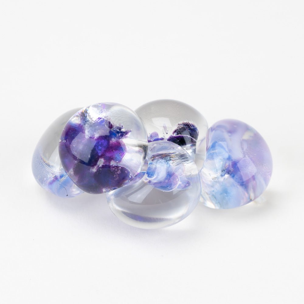 Teardrop - Jumbo - Lavender Lush - Handmade Glass Beads - Unicorne Beads