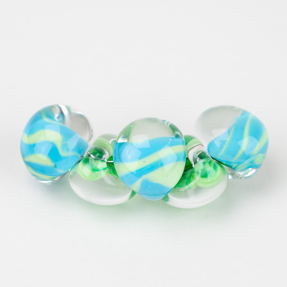 Teardrop - Jumbo - Lime Sherbet - Handmade Glass Beads - Unicorne Beads