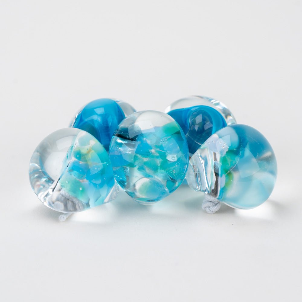 Teardrop - Jumbo - Splash House - Handmade Glass Beads - Unicorne Beads