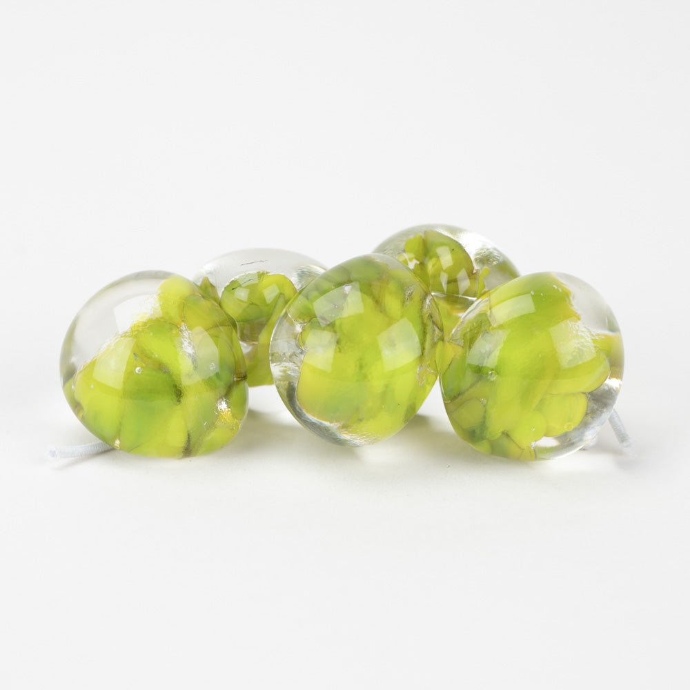 Teardrop - Jumbo - Starfruit - Handmade Glass Beads - Unicorne Beads