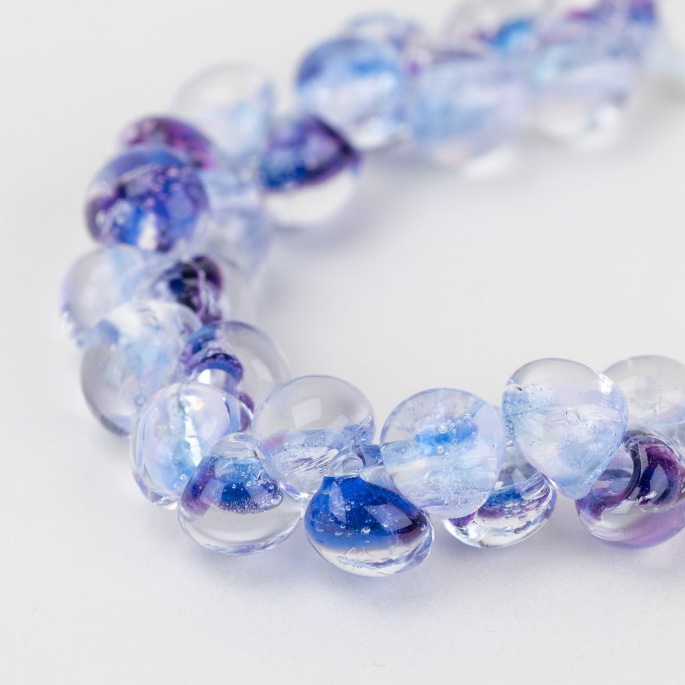 Teardrop - Mini - Lavender Lush - Handmade Glass Beads - Unicorne Beads