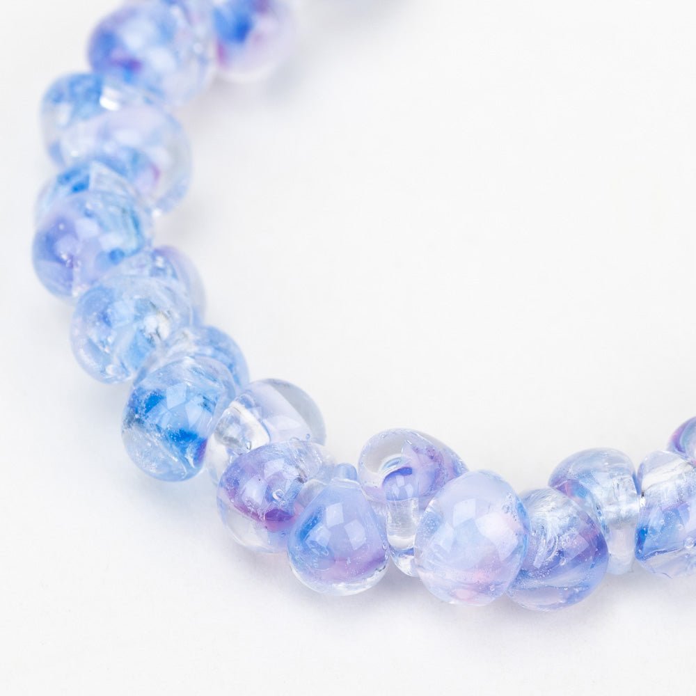 Teardrop - Mini - Lilac Lavender - Handmade Glass Beads - Unicorne Beads