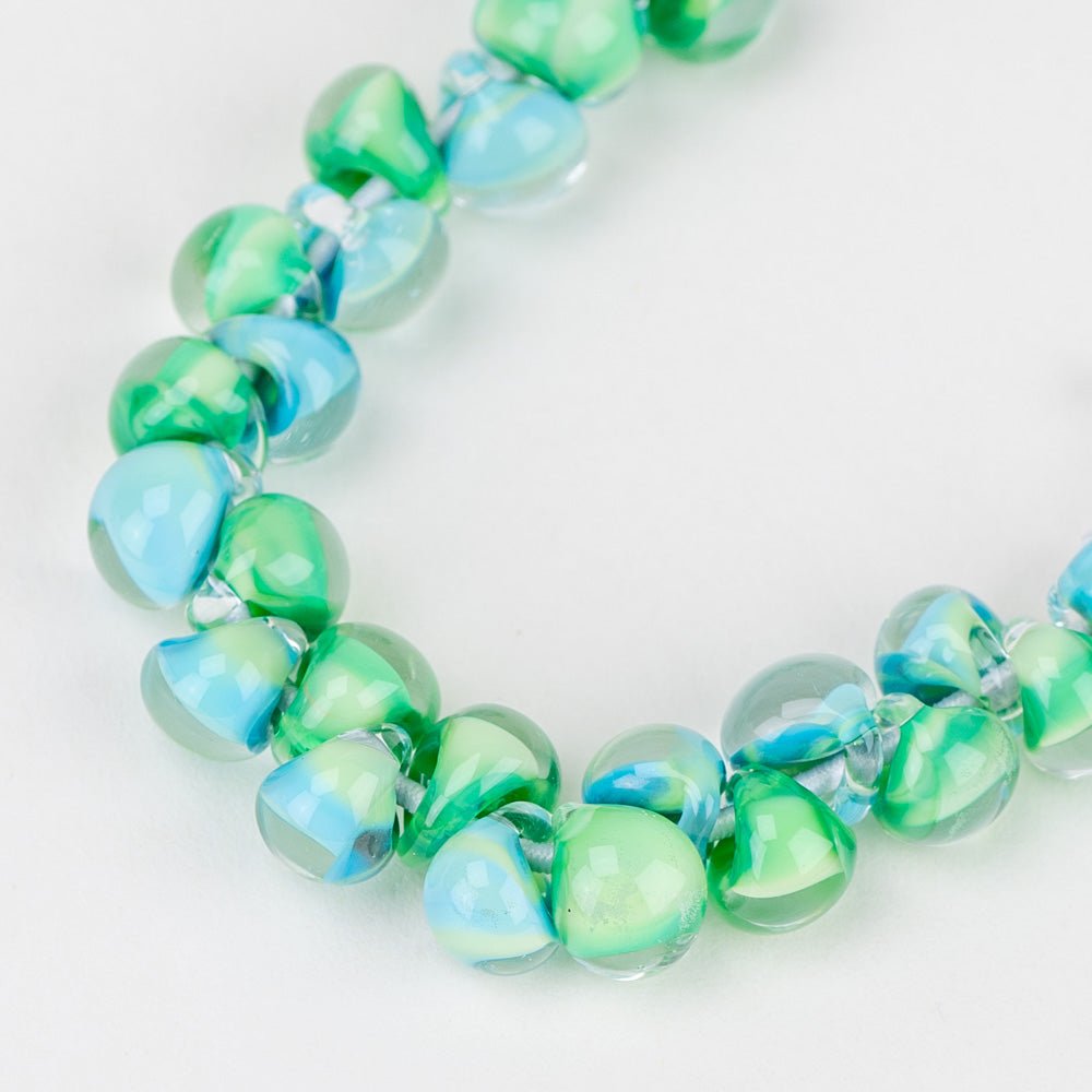 Teardrop - Mini - Lime Sherbet - Handmade Glass Beads - Unicorne Beads