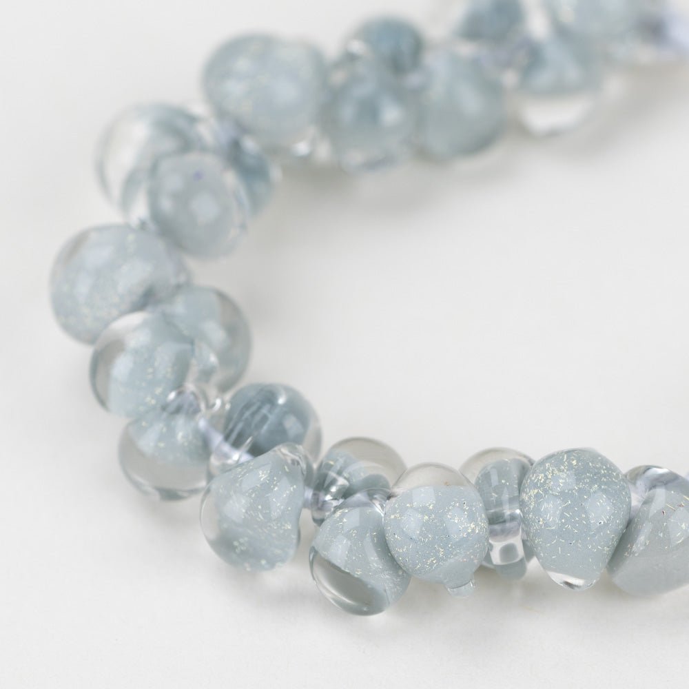 Teardrop - Mini - Winter Wonderland - Handmade Glass Beads - Unicorne Beads
