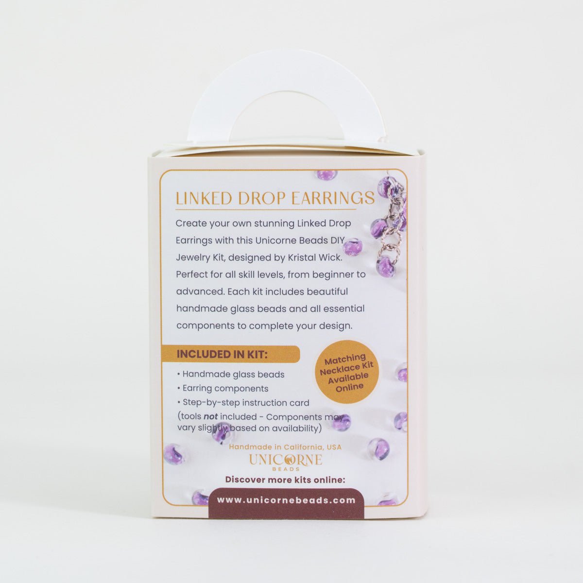 Twilight glass bead earring kit designed by Krystal Wick