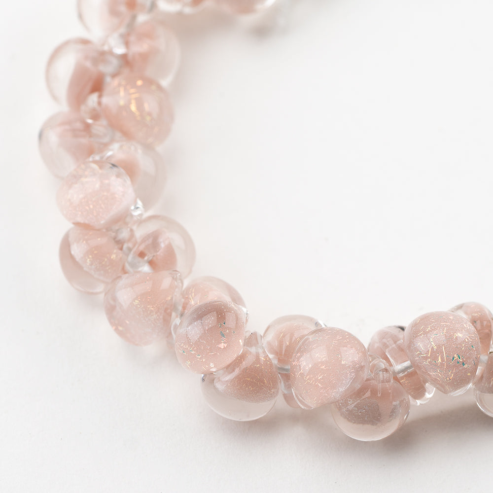 Teardrop Beads - Glitter - Nude Pink