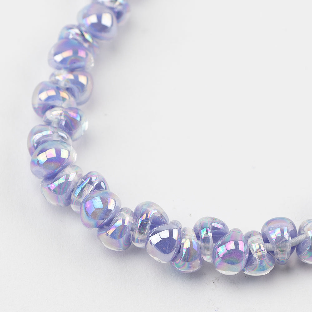 Teardrop Glass Window Beads Purple 12mm 12Pcs – FindingKing