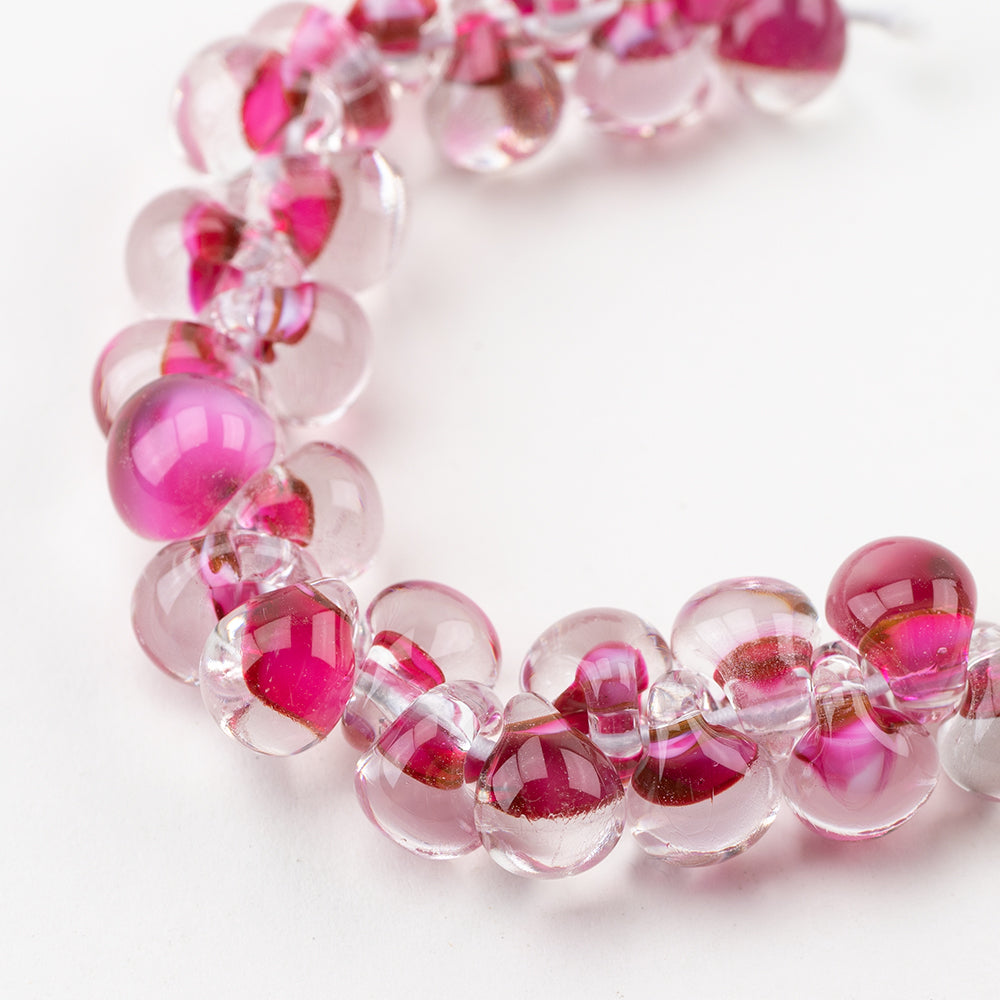 Teardrop Beads - Jumbo - Strawberry Cream