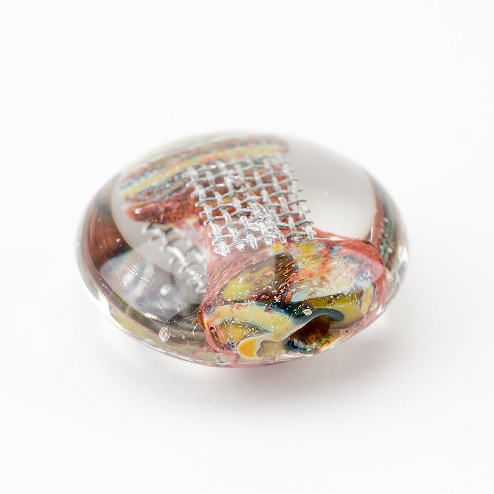 Coin Beads - Mesh - Large - Columbo - Handmade Glass Beads - Unicorne Beads