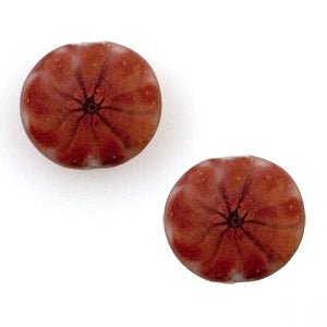 Coin Beads - Tumbled - Frosted Bordeaux - Handmade Glass Beads - Unicorne Beads