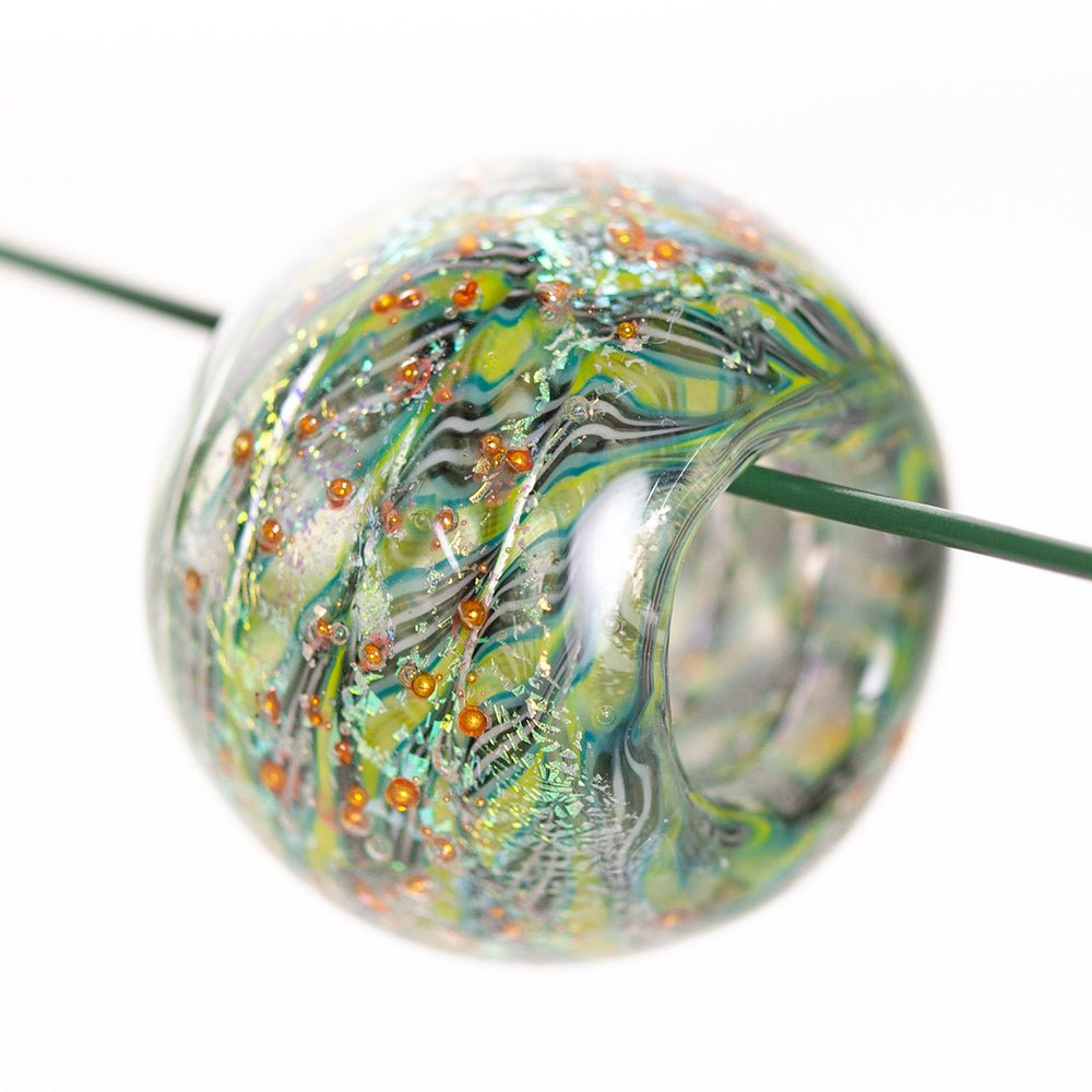 Donut Bead - Copper Series - Large - Dragons Tail - Handmade Glass Beads - Unicorne Beads