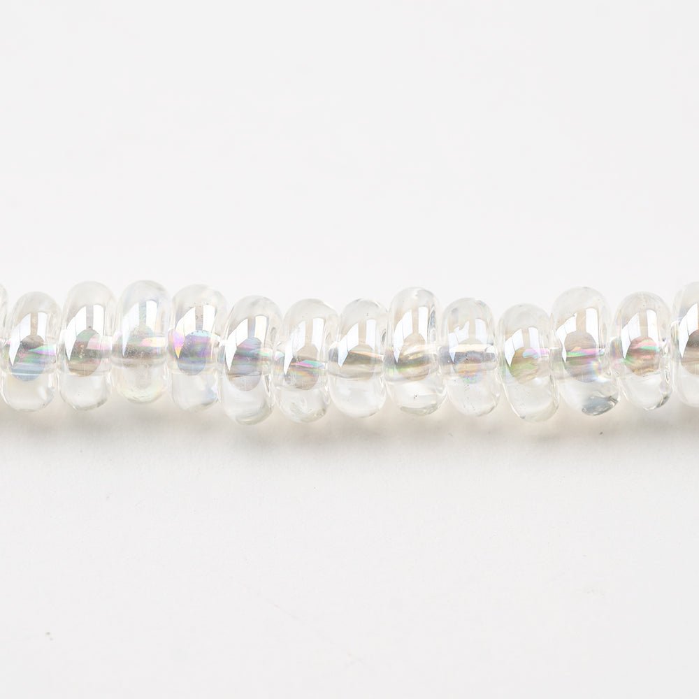 Donut Bead - Luster Series - Clear Glass - Handmade Glass Beads - Unicorne Beads