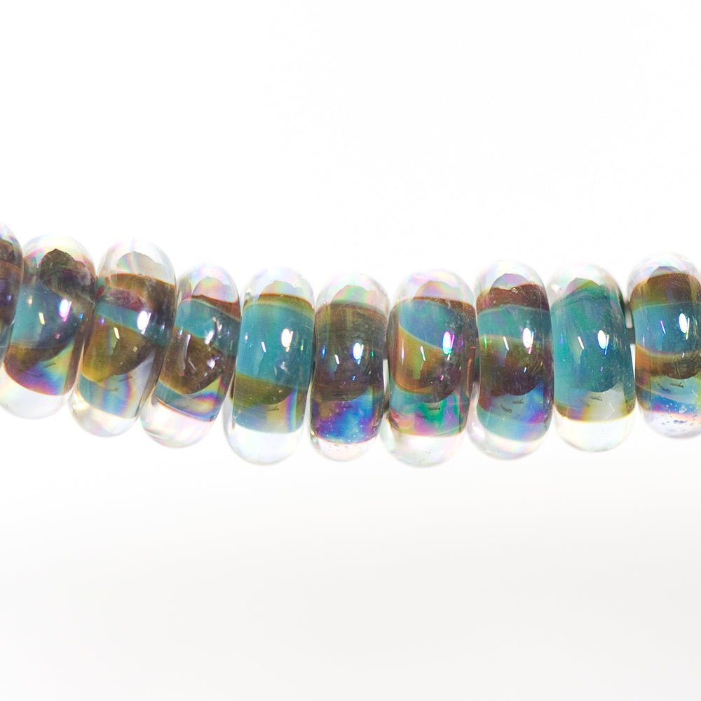 Donut Beads - Luster Series - Sienna Jade - Handmade Glass Beads - Unicorne Beads