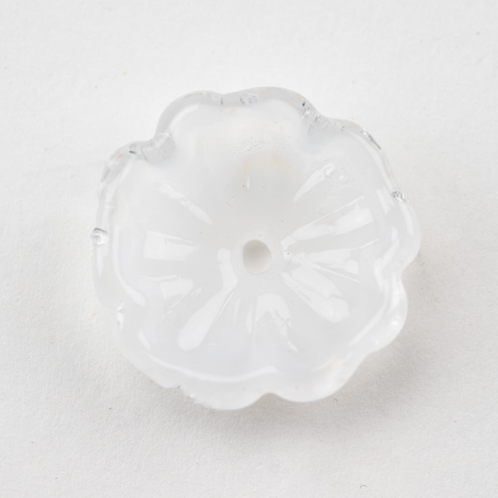 Flower Bead - Snow - Premium Glass Beads - Unicorne Beads