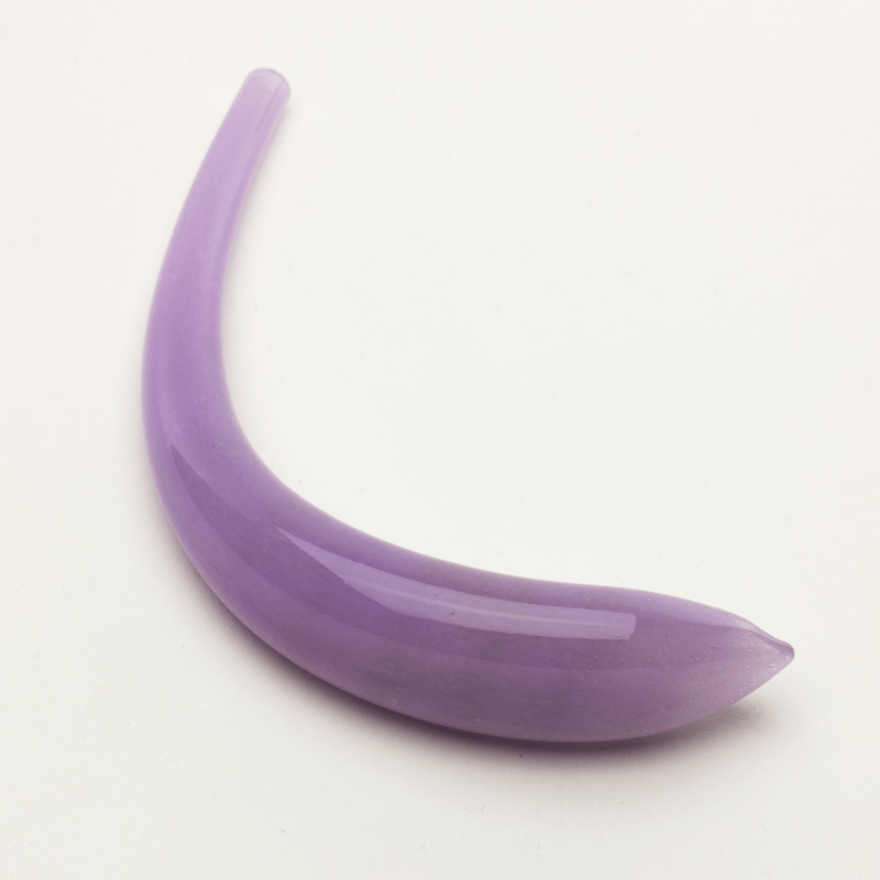 Hollow Crescent Tube - Large - Lilac Dream - Handmade Glass Beads - Unicorne Beads