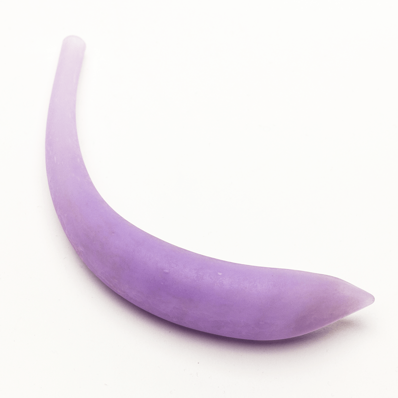 Hollow Crescent Tube - Large - Matte - Lilac Dream - Handmade Glass Beads - Unicorne Beads