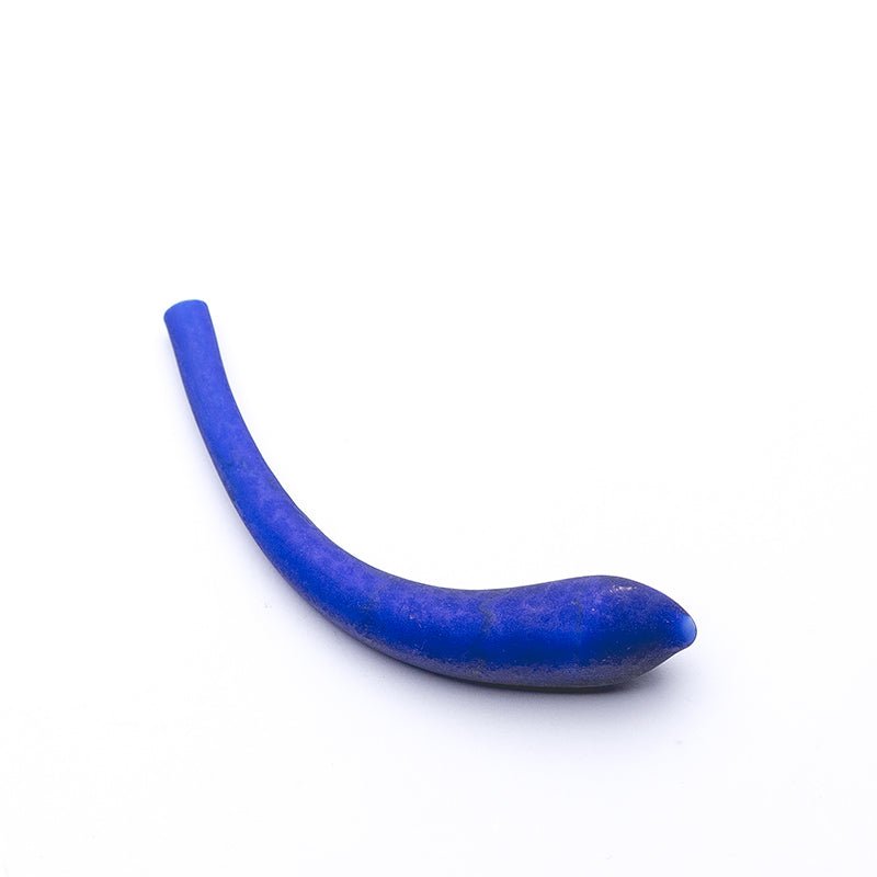 Hollow Crescent Tube - Small - Matte - Royal - Handmade Glass Beads - Unicorne Beads
