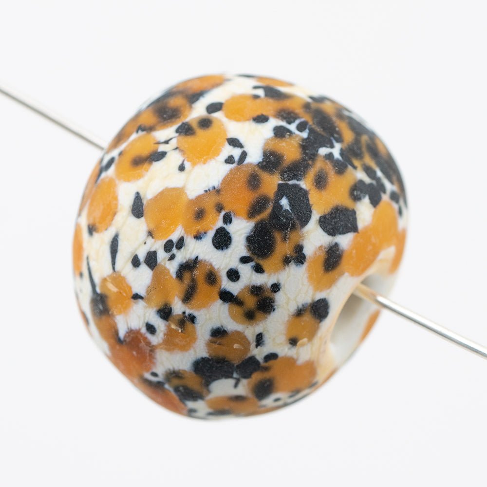 Hollow Marble - LRG - Matte - Cheetah - Premium Glass Beads - Unicorne Beads