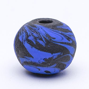 Hollow Marble - Matte - Deep Sea - Handmade Glass Beads - Unicorne Beads