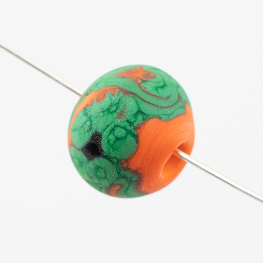 Hollow Marble - SM - Matte - Bell Pepper - Premium Glass Beads - Unicorne Beads