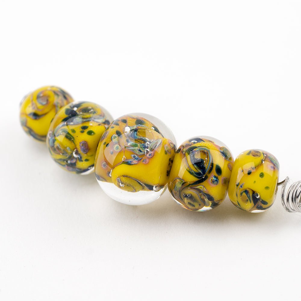 Marble Beads - Happy Daze - Handmade Glass Beads - Unicorne Beads