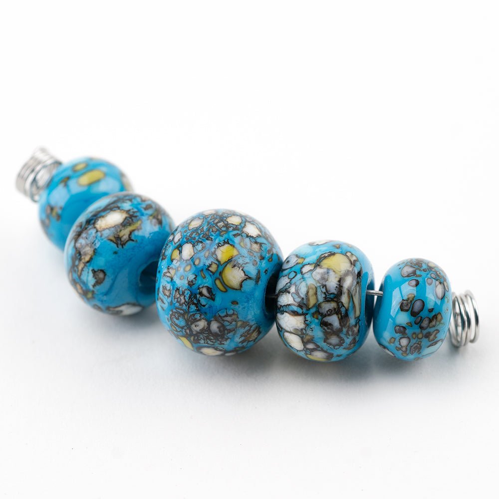 Marble Beads - Isabella - Handmade Glass Beads - Unicorne Beads